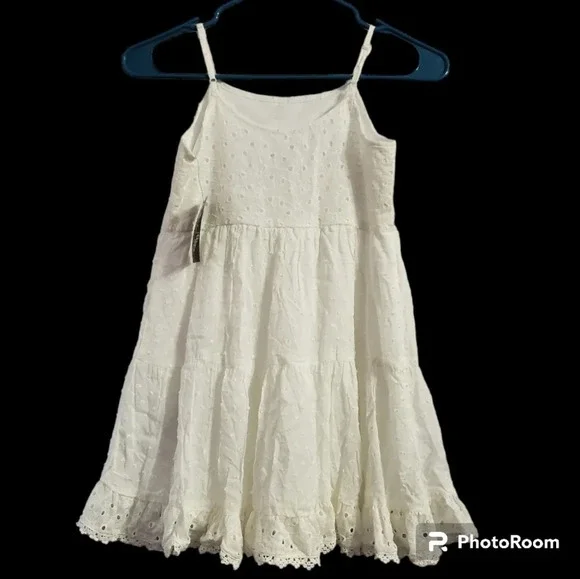NWT Art Class Girls Eyelet White Dress S 6/6X - Picture 4 of 10